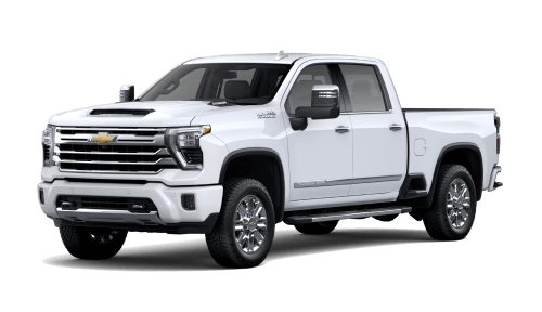 Front three-quarter view of a white 2026 Chevy Silverado 2500.
