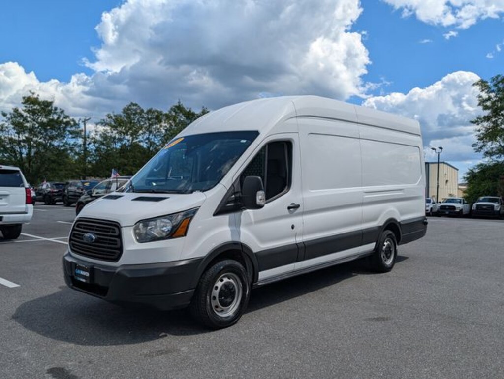 Used 2017 Ford Transit-350 w/Sliding Pass-Side Cargo-Door Van High Roof Extended-Length Cargo Van