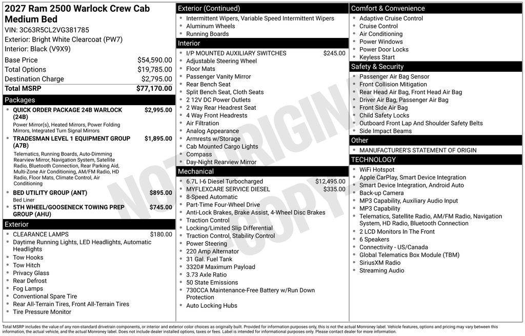 2027 RAM Ram 2500 Pickup Tradesman/Warlock - Photo 4