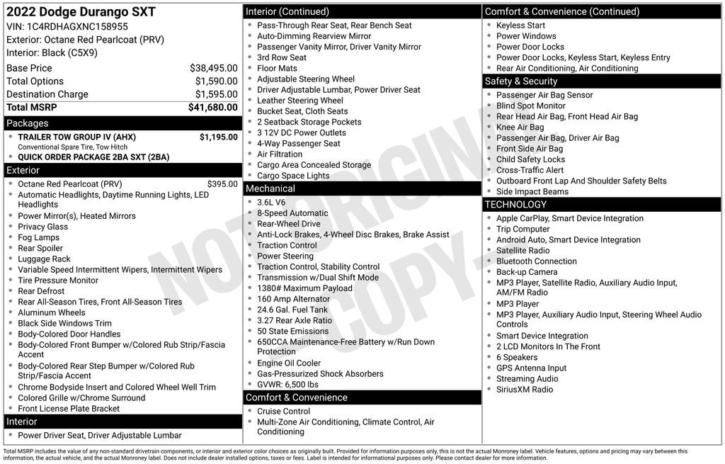 Used 2022 Dodge Durango SXT