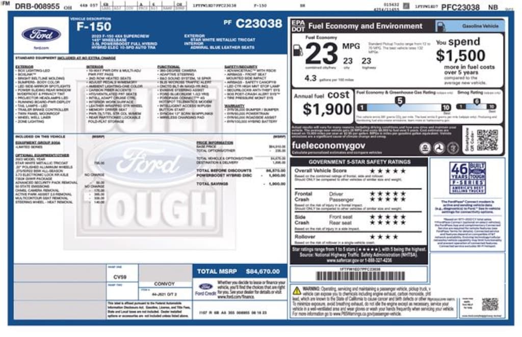 Used 2023 Ford F-150 XLT Truck SuperCrew Cab
