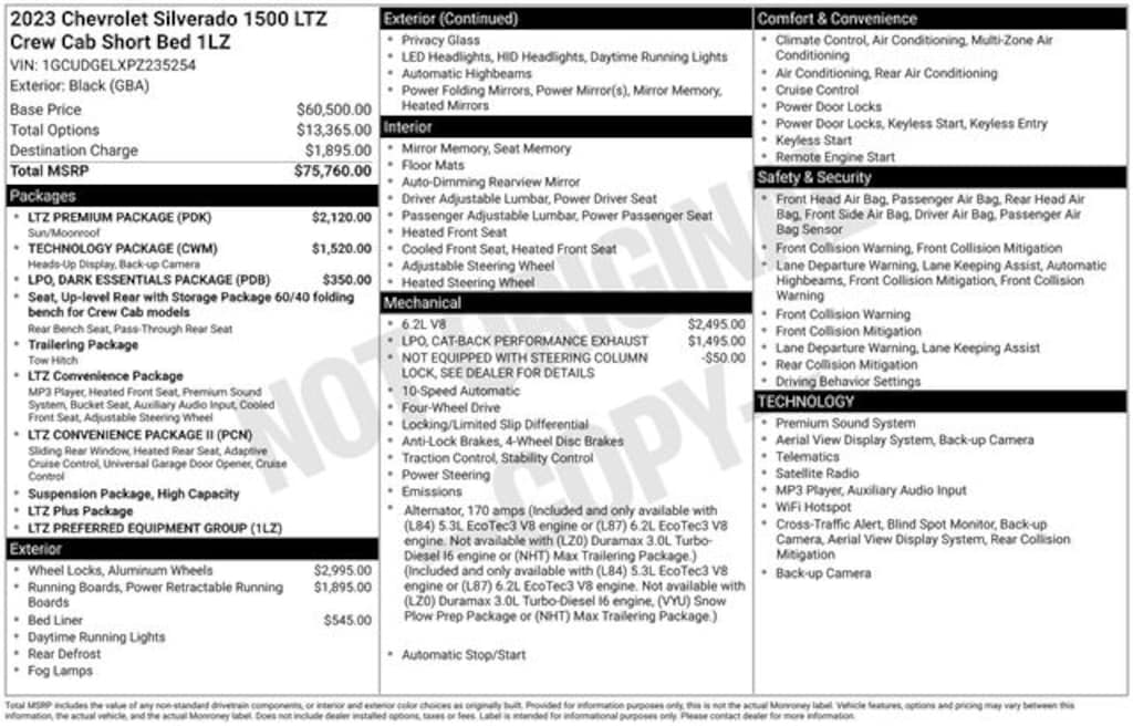 Used 2023 Chevrolet Silverado 1500 LTZ Truck Crew Cab