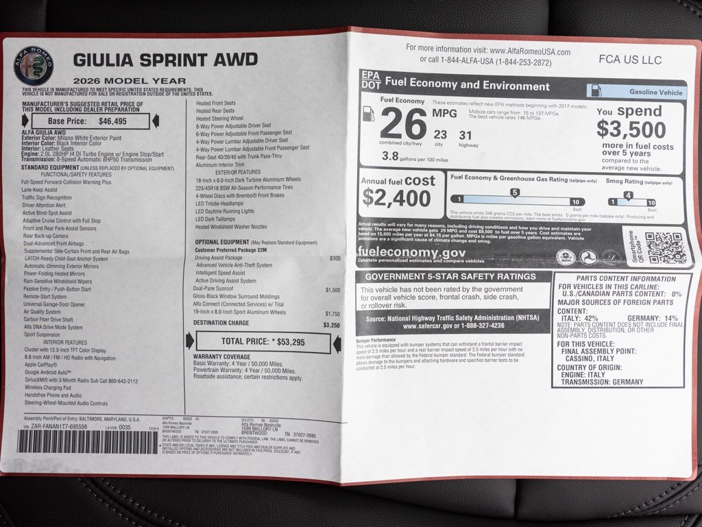 2026 Alfa Romeo Giulia Base - Photo 66
