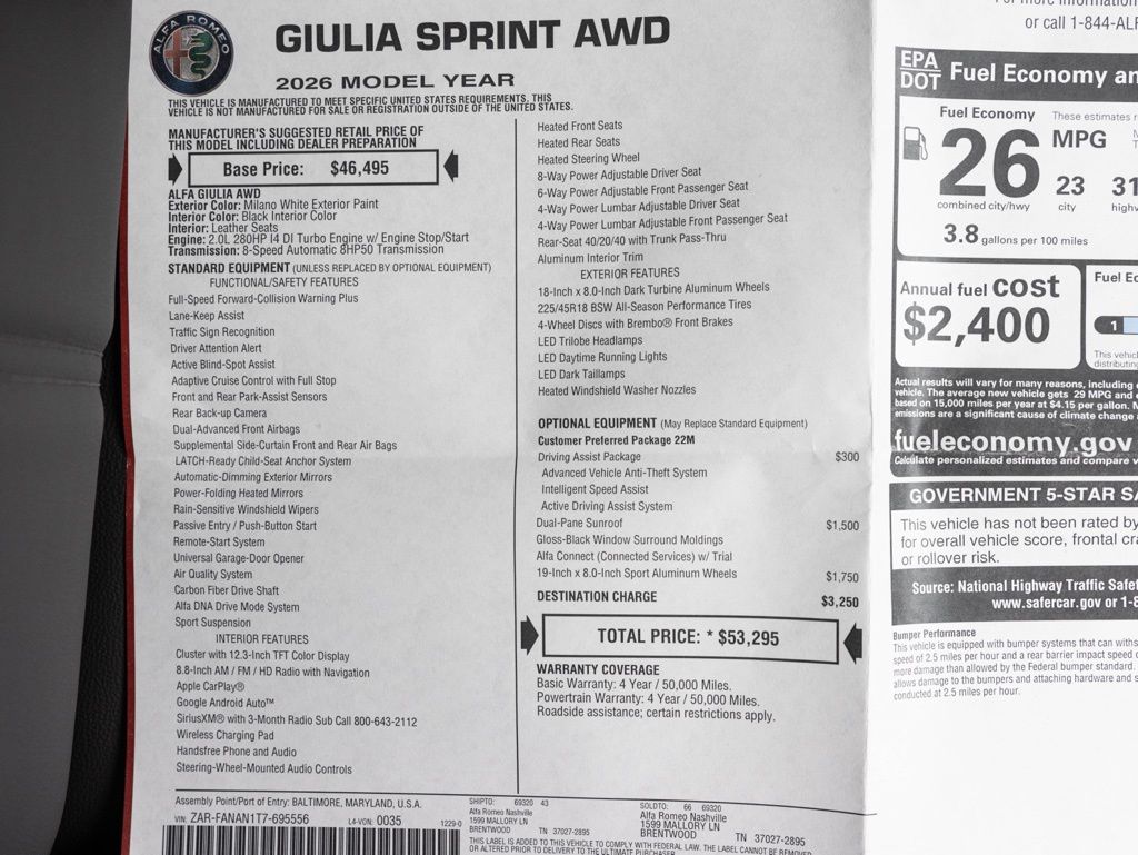 2026 Alfa Romeo Giulia Base - Photo 67