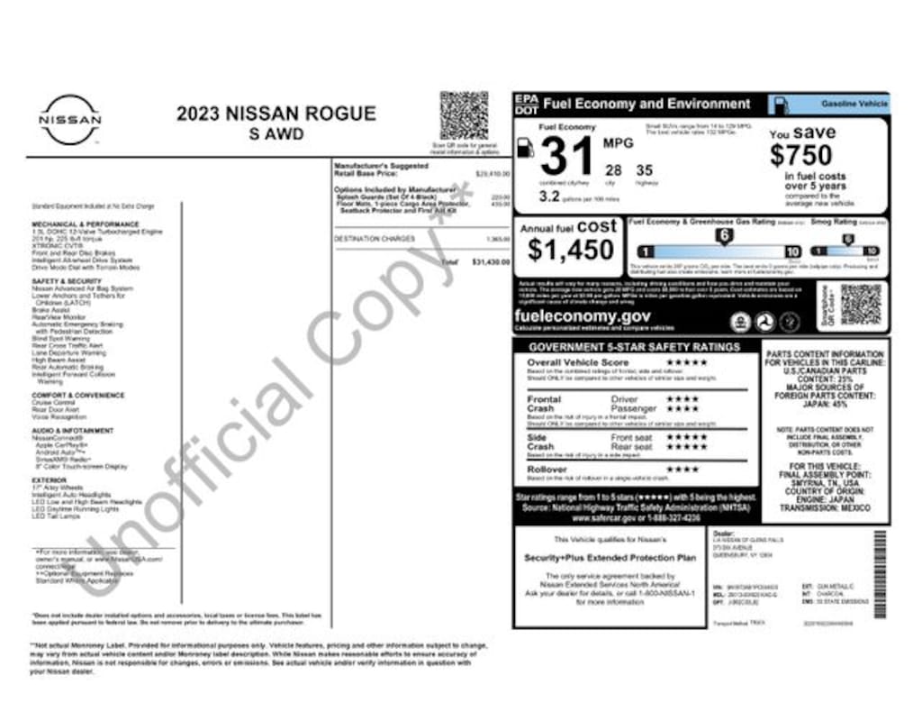 Used 2023 Nissan Rogue S SUV
