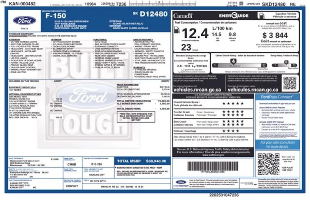 Used 2025 Ford F-150 XLT Truck SuperCrew Cab
