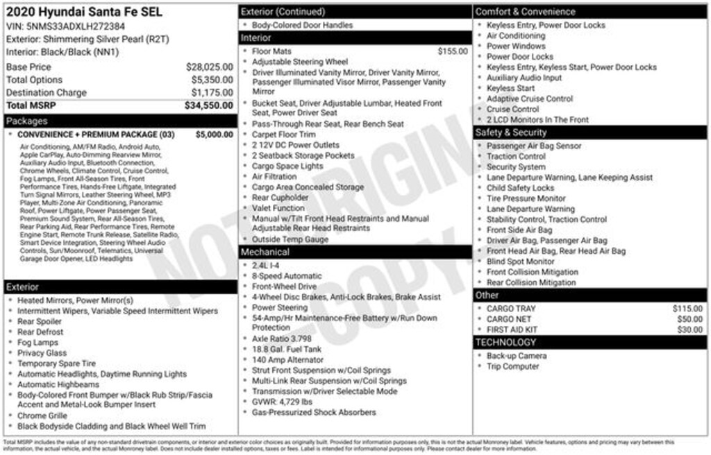 Used 2020 Hyundai Santa Fe SEL 2.4 SUV