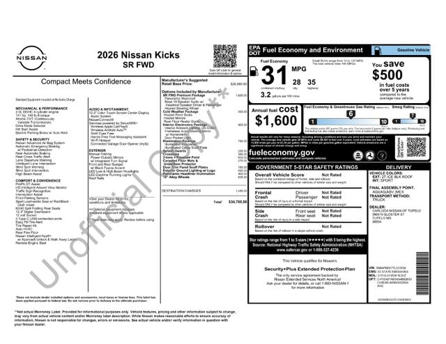 2026 Nissan Kicks SUV 