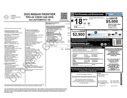 2025 Nissan Frontier PRO-4X Truck Crew Cab