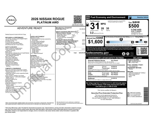 2026 Nissan Rogue Platinum's photo