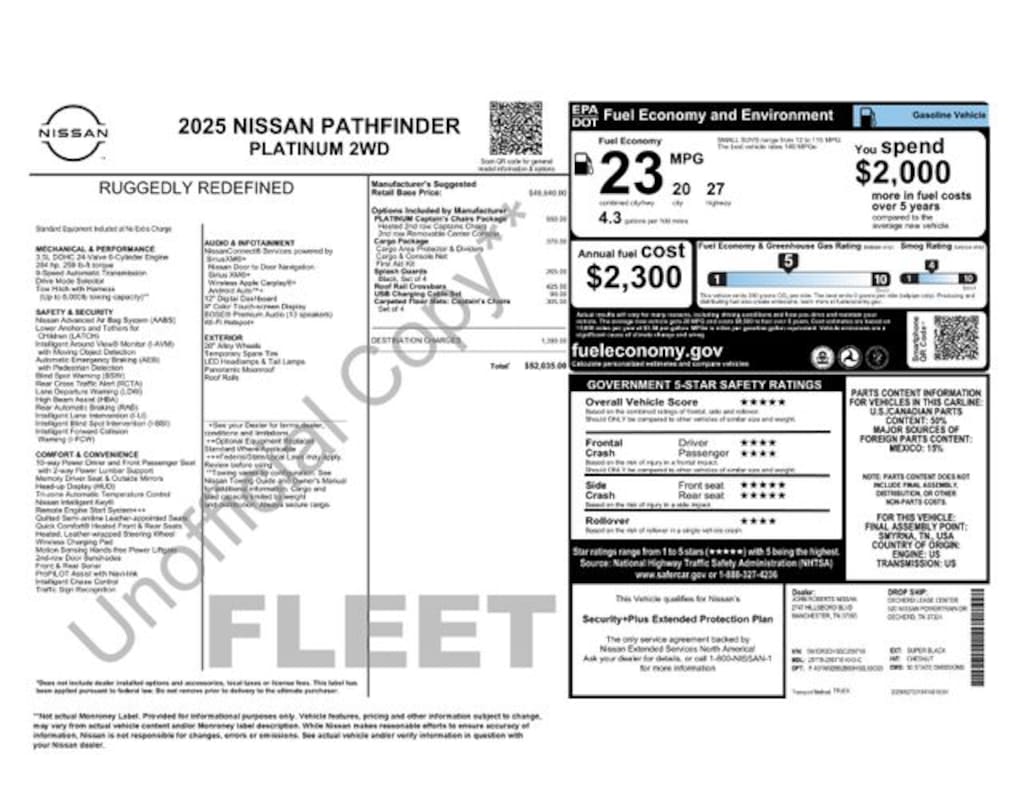 Used 2025 Nissan Pathfinder Platinum SUV