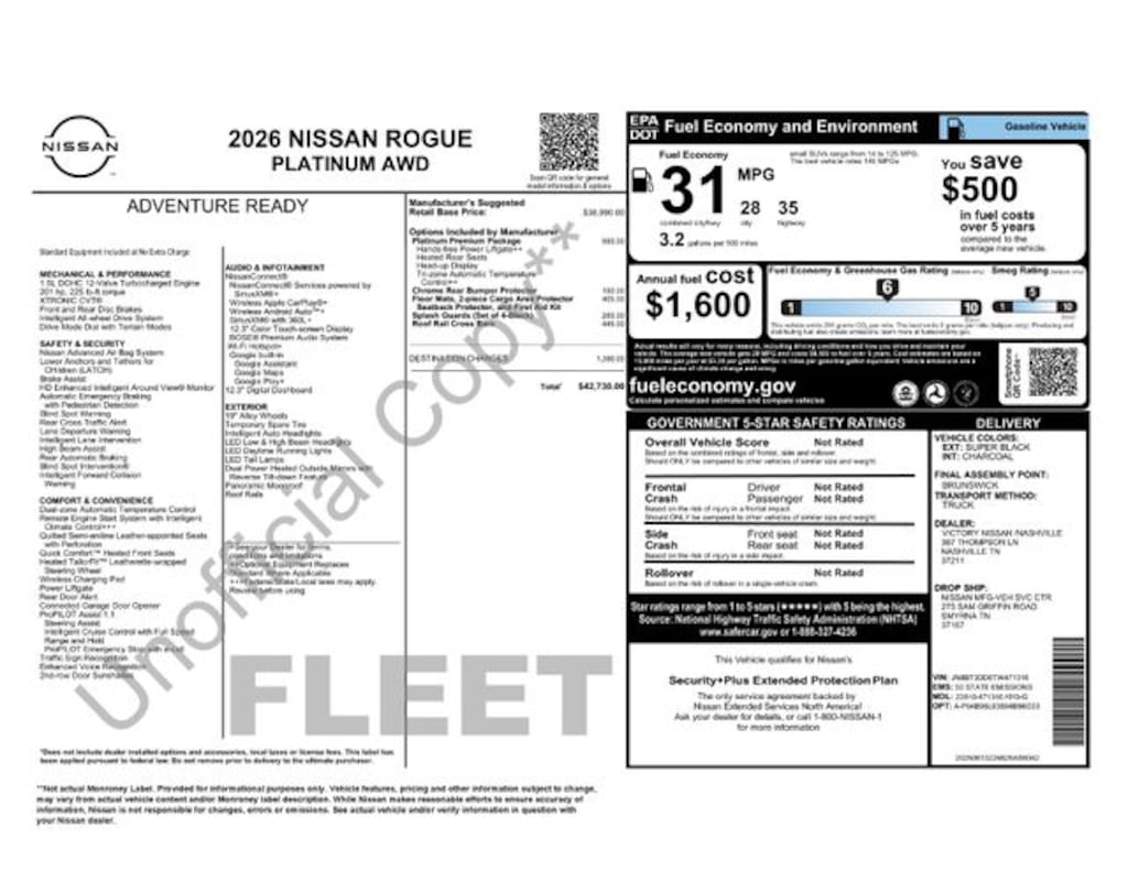 Used 2026 Nissan Rogue Platinum SUV
