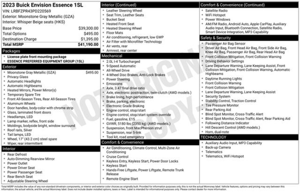 Used 2023 Buick Envision Essence SUV