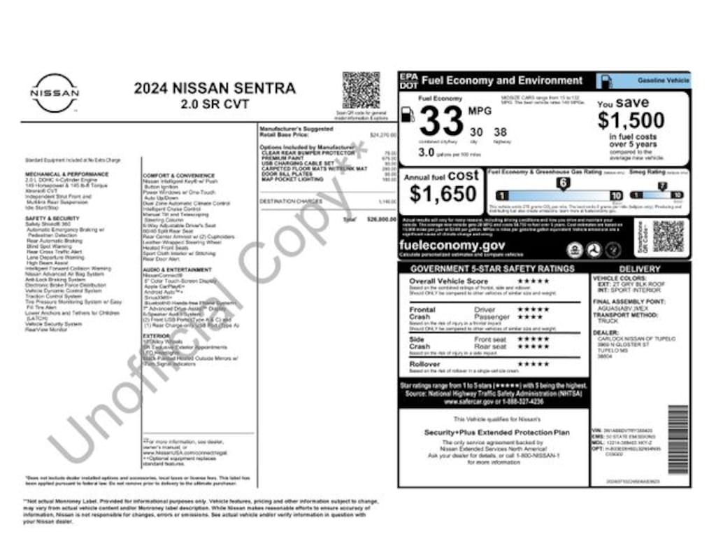 Used 2024 Nissan Sentra SR Sedan