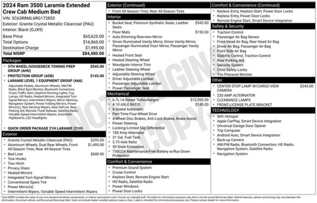 Used 2024 Ram 3500 Laramie Truck Mega Cab