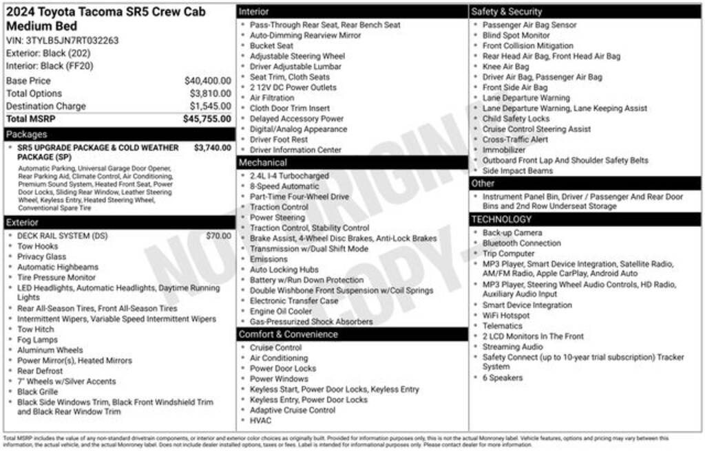 Used 2024 Toyota Tacoma SR5 Truck Double Cab