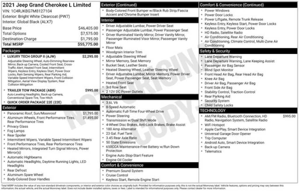 Used 2021 Jeep Grand Cherokee L Limited SUV
