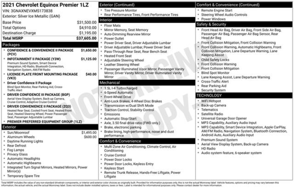 Used 2021 Chevrolet Equinox Premier SUV