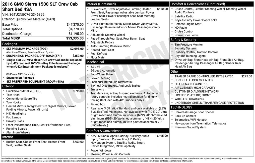 2016 GMC Sierra 4WD Crew Cab Short Box SLT's photo