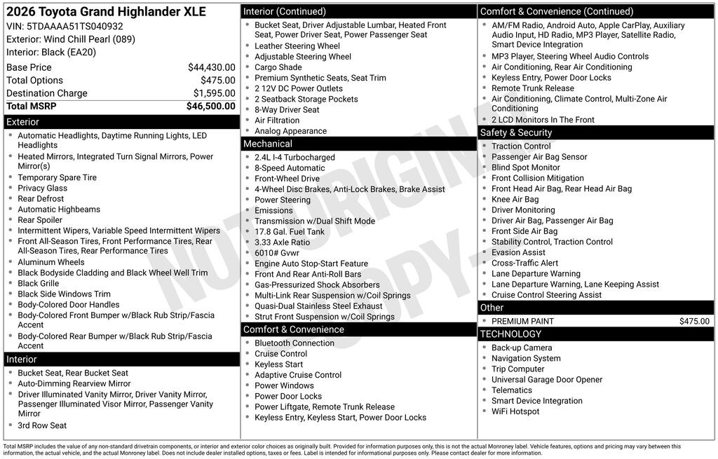 Used 2026 Toyota Grand Highlander XLE SUV