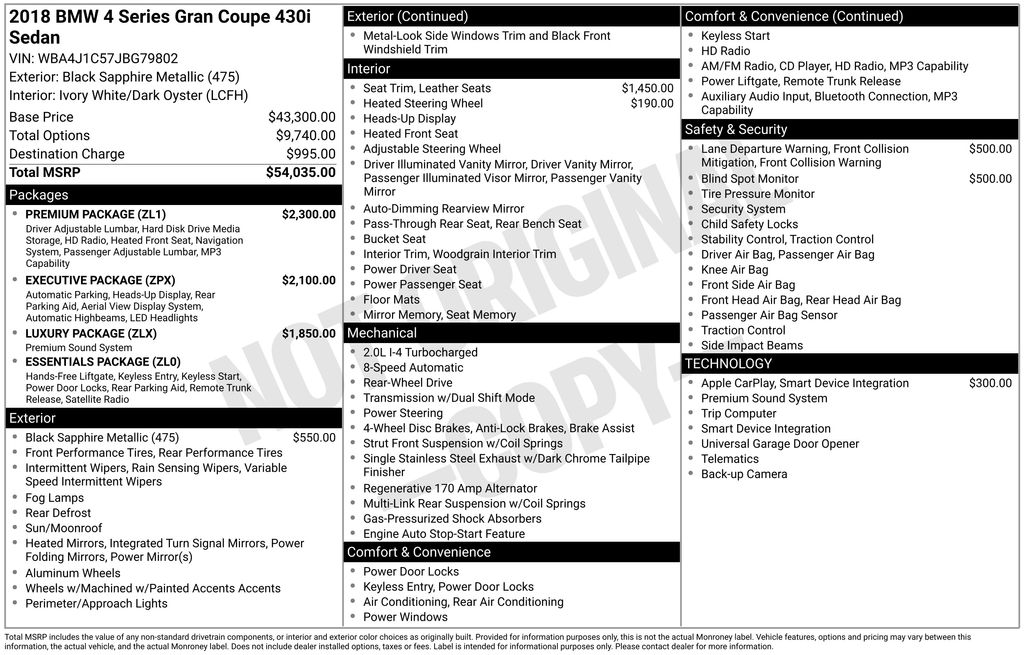2018 BMW 4 Series 430i