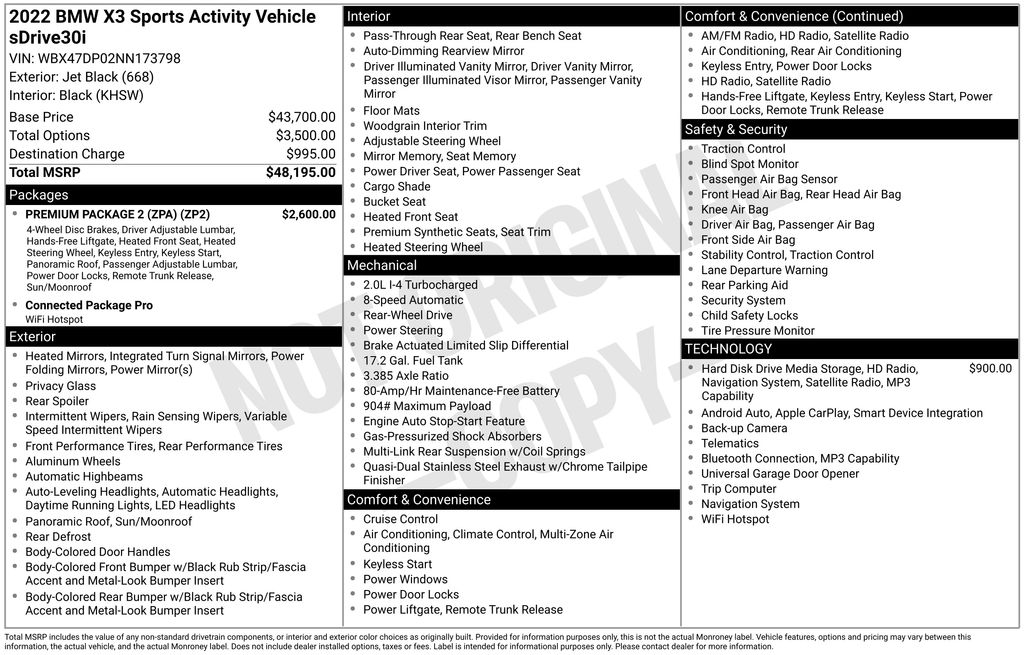 2022 BMW X3 30i's photo