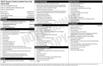 2023 Toyota Tundra Limited 3.5L V6 Truck CrewMax