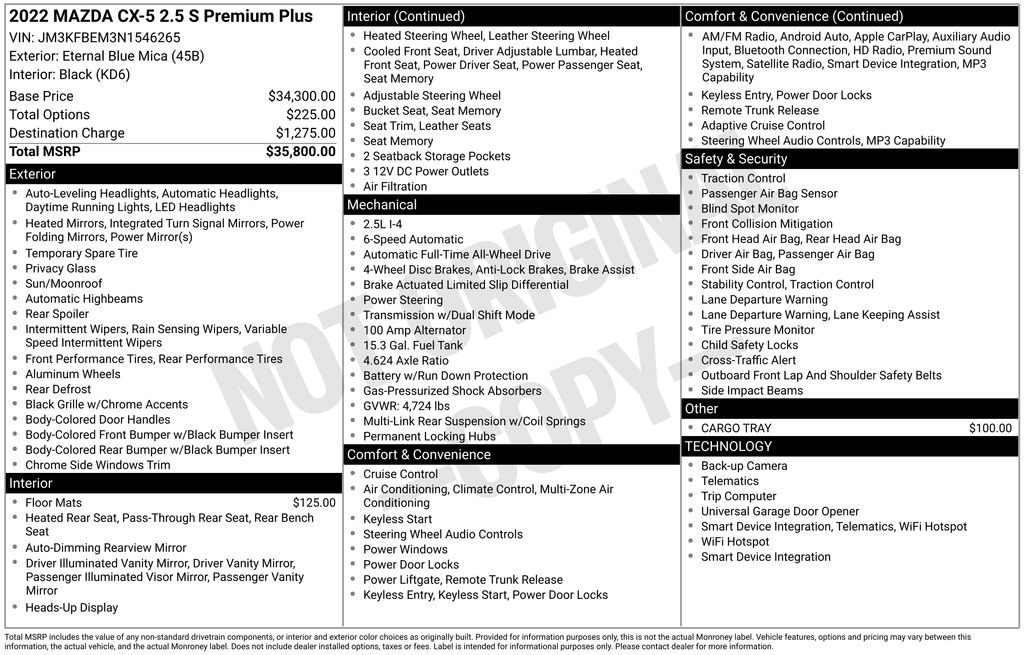 2022 Mazda CX-5 S Premium Plus package's photo