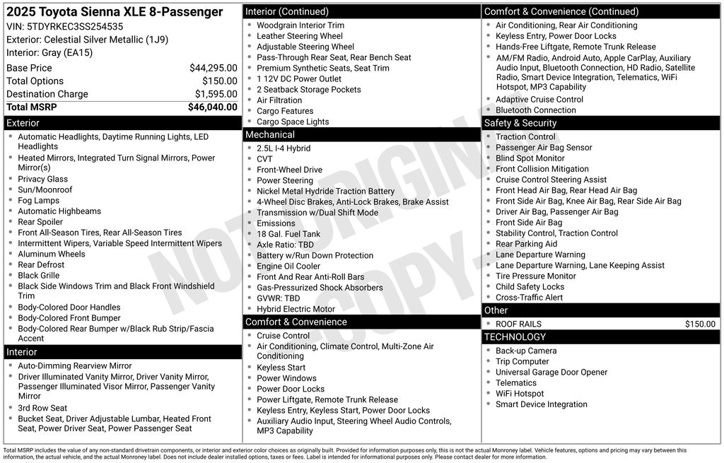 2025 Toyota Sienna XLE 8-Passenger Hybrid FWD's photo