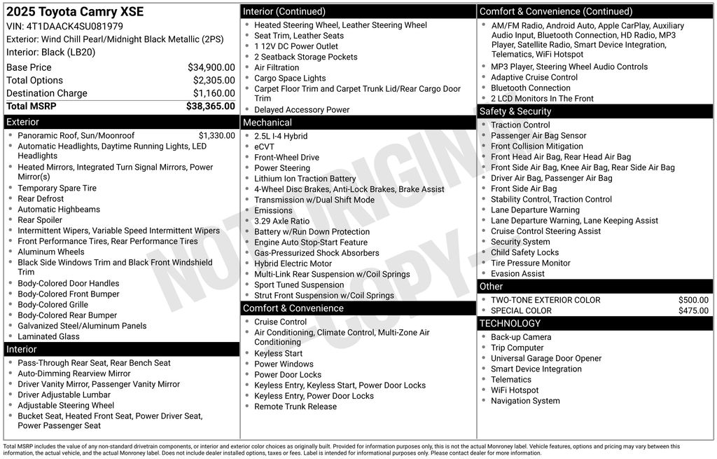 2025 Toyota Camry XSE