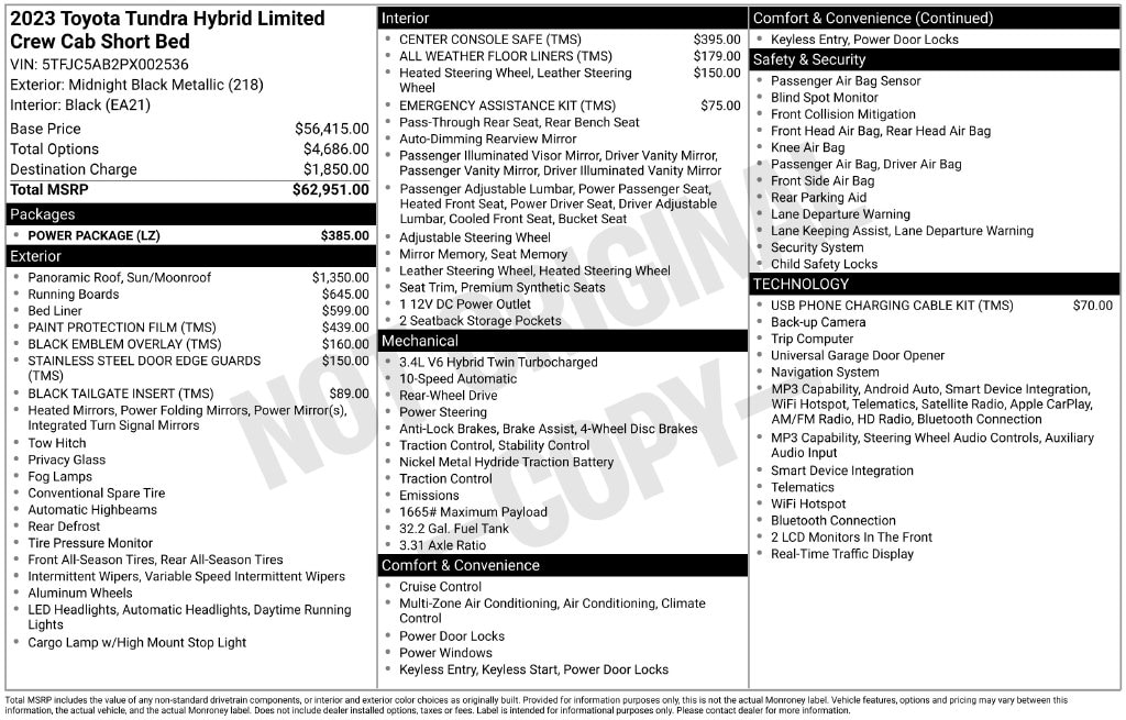 2023 Toyota Tundra Limited i-FORCE MAX