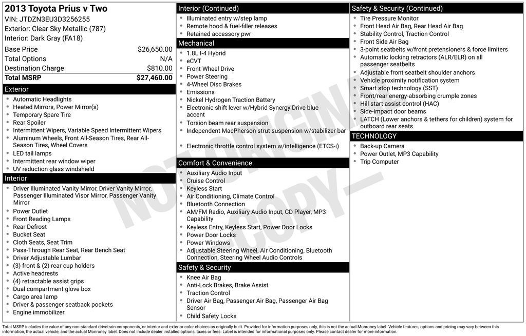 2013 Toyota Prius v's photo