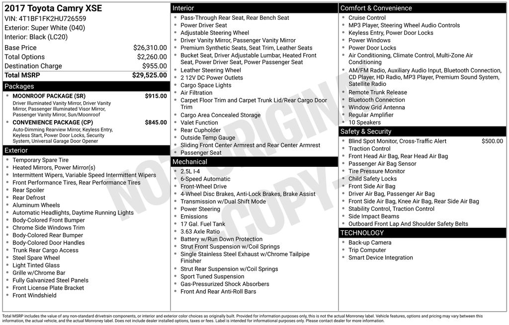 2017 Toyota Camry XSE