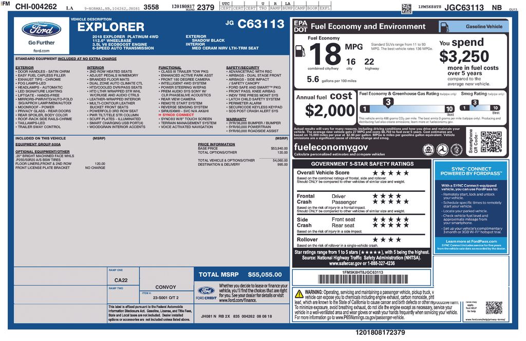 2018 Ford Explorer Platinum
