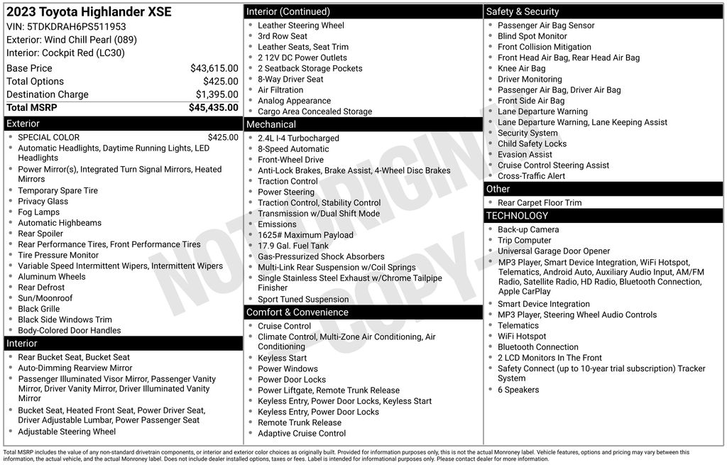2023 Toyota Highlander L