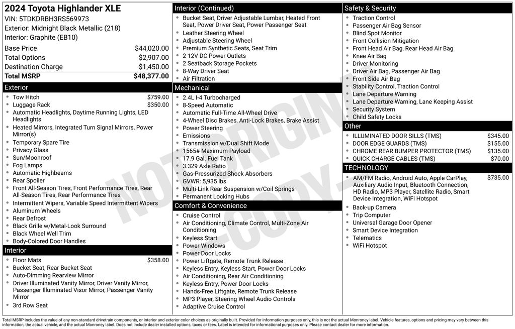 2024 Toyota Highlander XLE - Photo 6