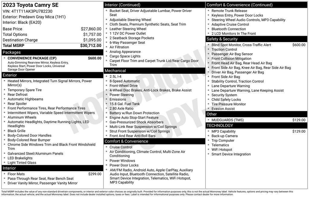 2023 Toyota Camry SE