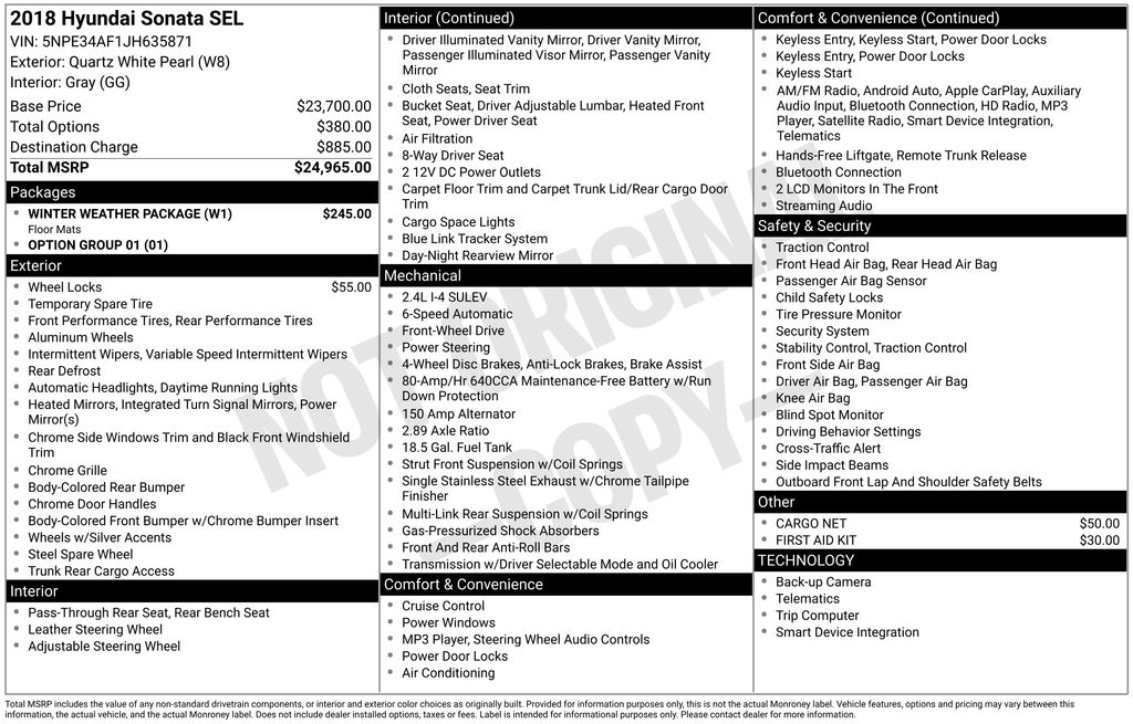 2018 Hyundai Sonata SEL