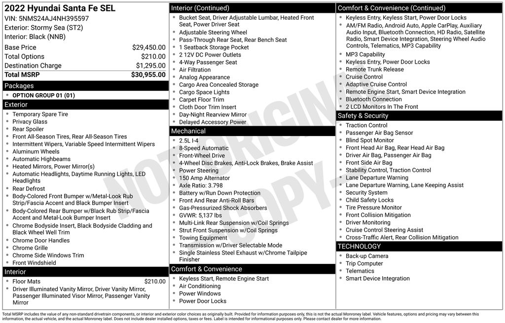 2022 Hyundai Santa Fe SEL 2.5's photo
