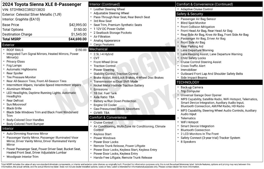 2024 Toyota Sienna XLE