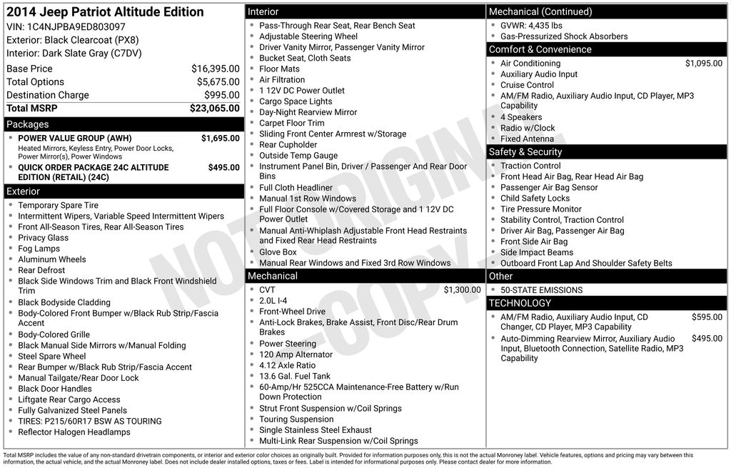 2014 Jeep Patriot Altitude Edition's photo