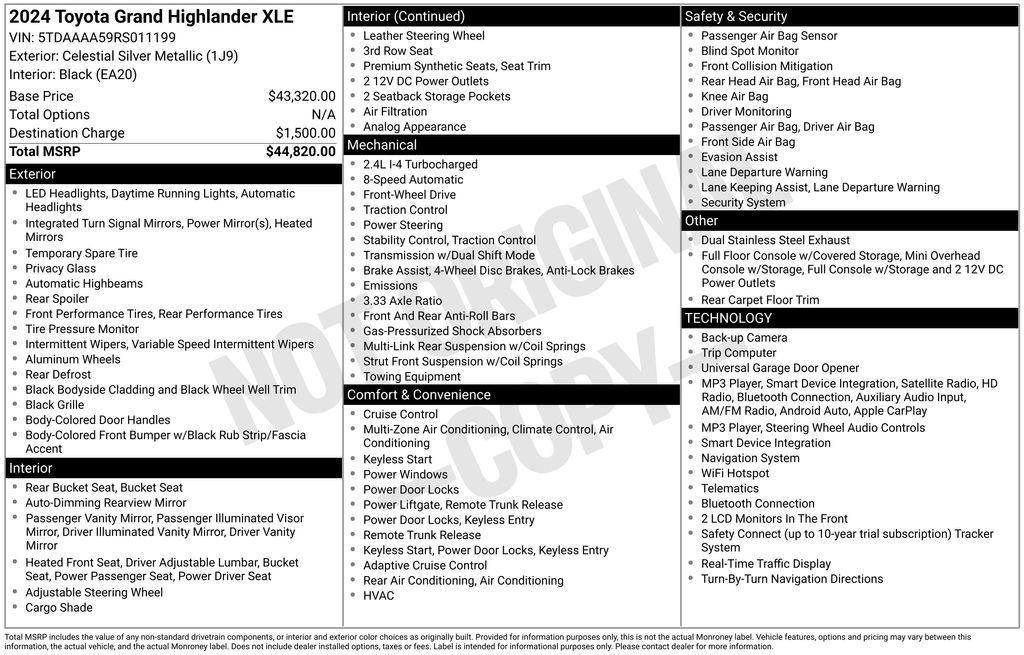 2024 Toyota Grand Highlander XLE