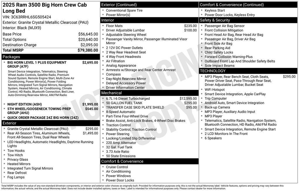2025 RAM 3500 Big Horn