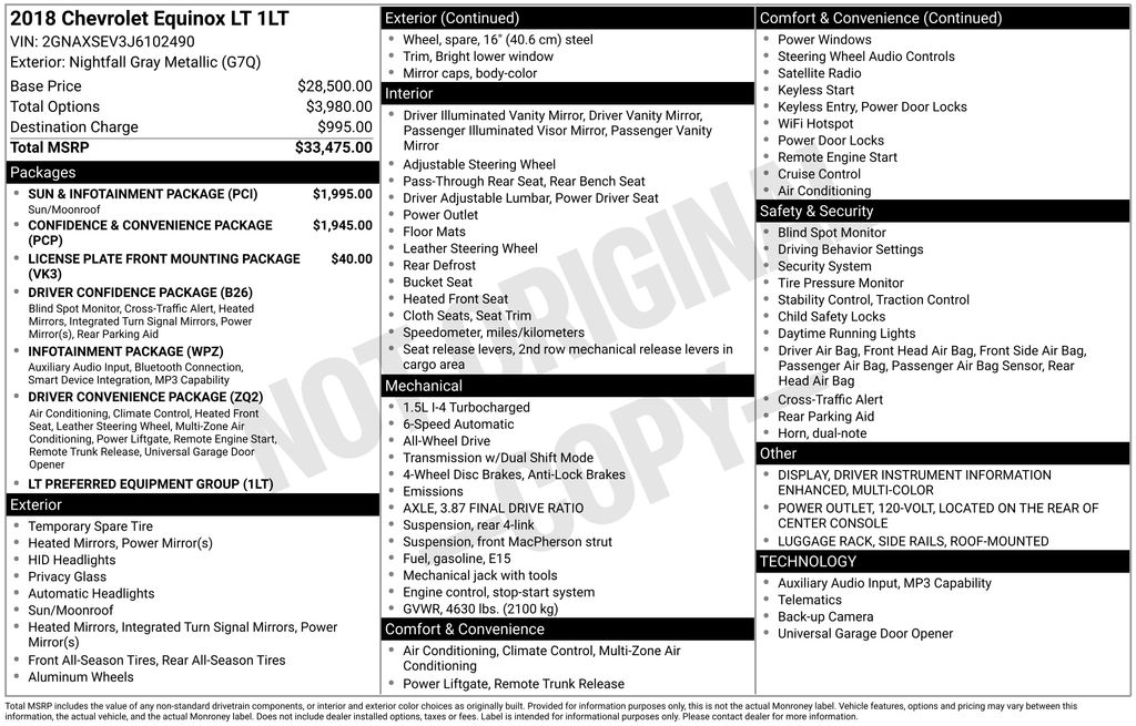 2018 Chevrolet Equinox LT's photo