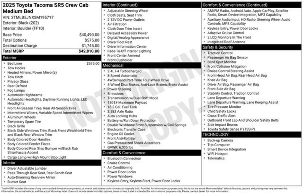 Used 2025 Toyota Tacoma Truck Double Cab