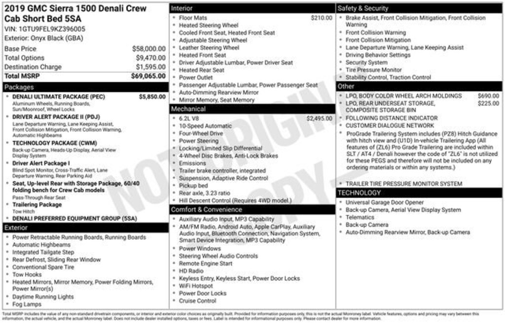 Used 2019 GMC Sierra 1500 Denali Truck Crew Cab