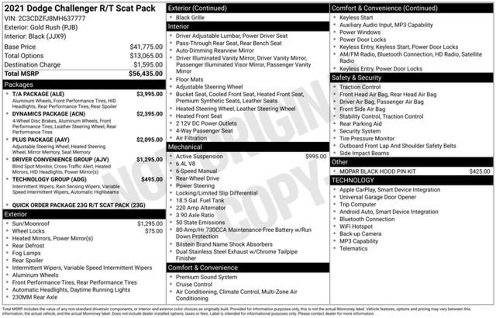 Used 2021 Dodge Challenger R/T Scat Pack Coupe