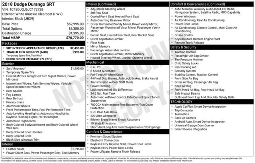 Used 2018 Dodge Durango SRT SUV