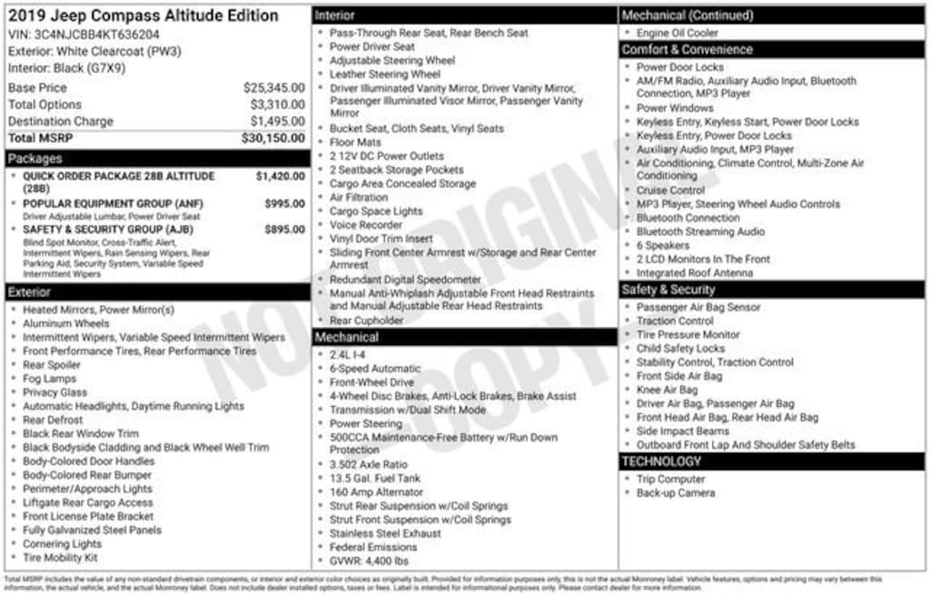 Used 2019 Jeep Compass Latitude FWD SUV