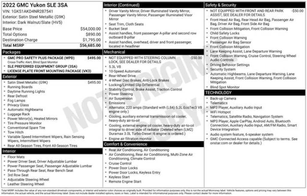 Used 2022 GMC Yukon SLE SUV